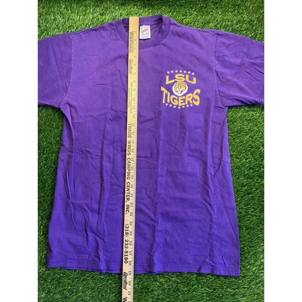 Vintage Jerzees LSU Tigers shirt Adult large purple Y2K retro football USA made